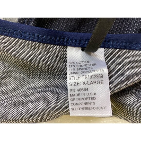 Navy Blue Halter Triangle Bikini XL Fashion Nova Sexy Denim Jean Look‎ Y2K Beach - Picture 9 of 11